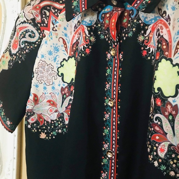Black Vintage Printed Blouse - Picture 4 of 4
